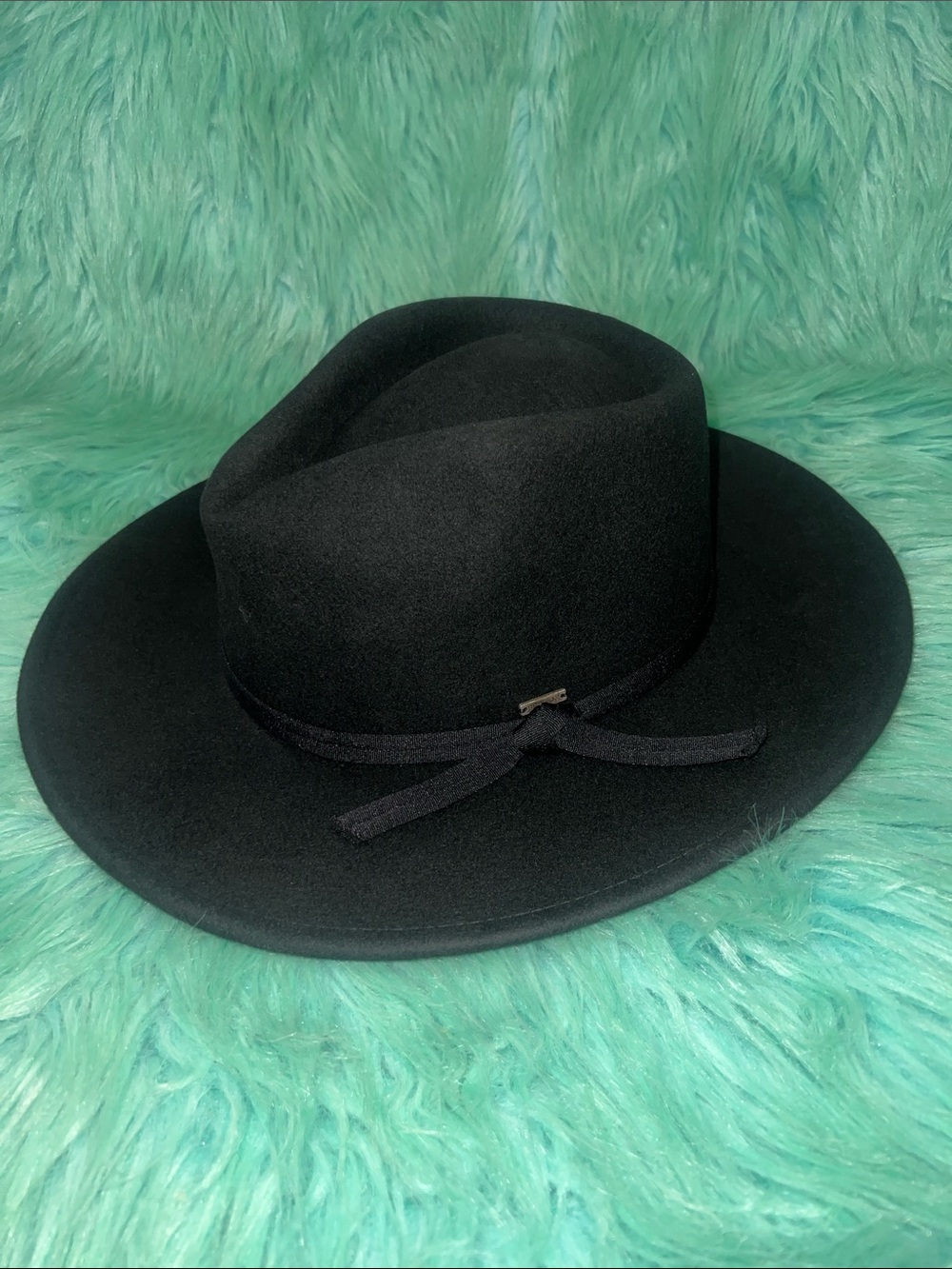 NWT Nordstrom Brixton Black Joanna  Packable Felt Hat Adjustable Size L